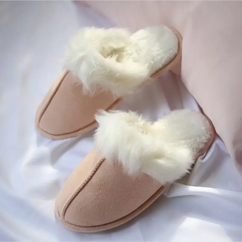 

Women Winter Warm Ful Slippers Women Slippers Cotton Feather Home Slippers Indoor House Shoes 2019 Woman