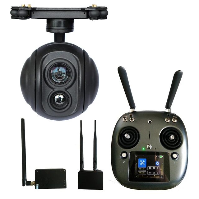 $16680  UAV Drone infrared thermal imaging camera 18x optical zoom gimbal camera with 50Km Video Transmitte