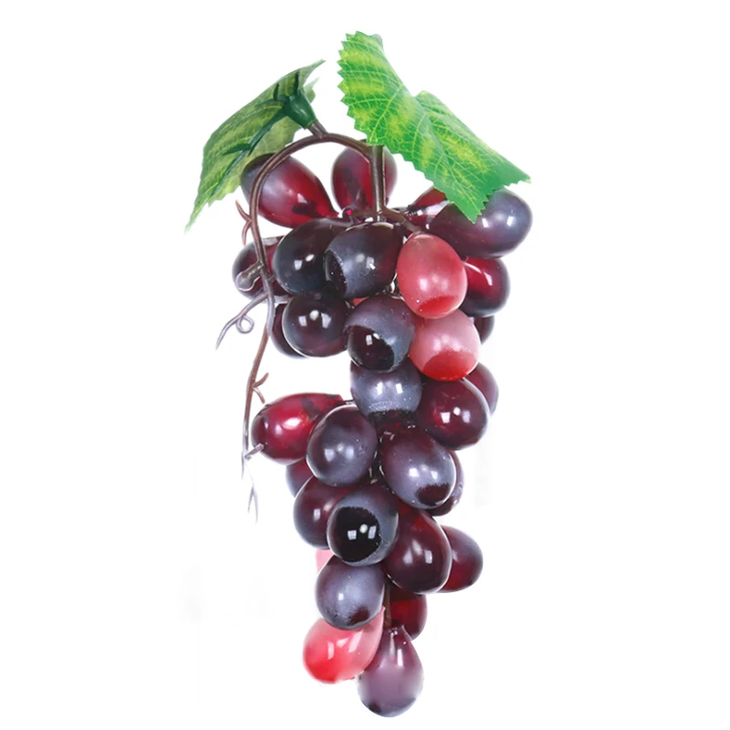 18CM Artificial Fruit Grapes Plastic Fake Decorative Fruit Lifelike Home Wedding Party Garden Decor Mini Simulation Fruit - Color: 2