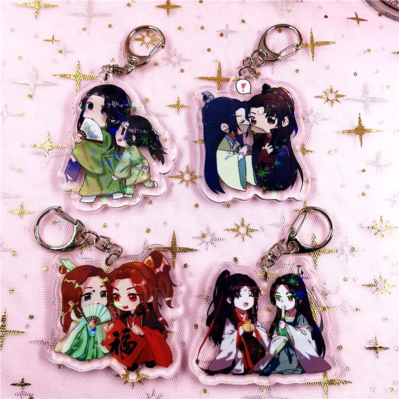 

Anime bad villain self rescue system Keychain Shen Qingqiu Luo Binghe acrylic Keychain cute cartoon fun novelty sleutelhanger