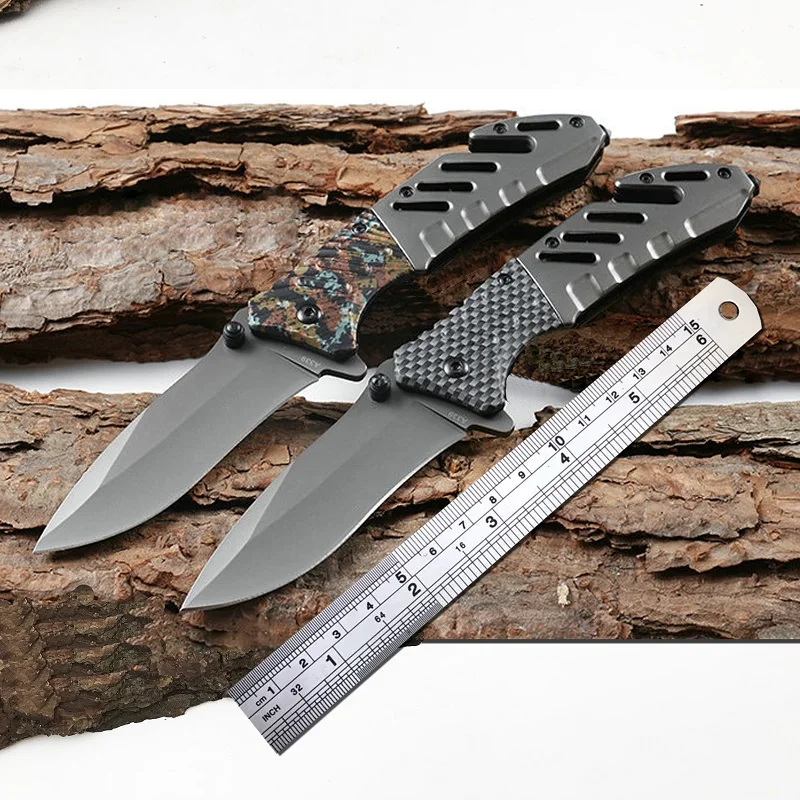 2018 High quality A339 Tactical Folding Knives 440 blade Grey titanium