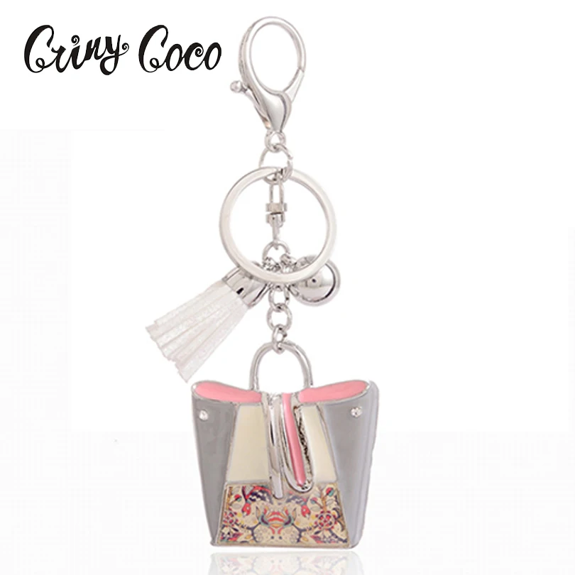 New Vintage Zinc Alloy Key Chain Women Girl Enamel Keychain Bag Trendy