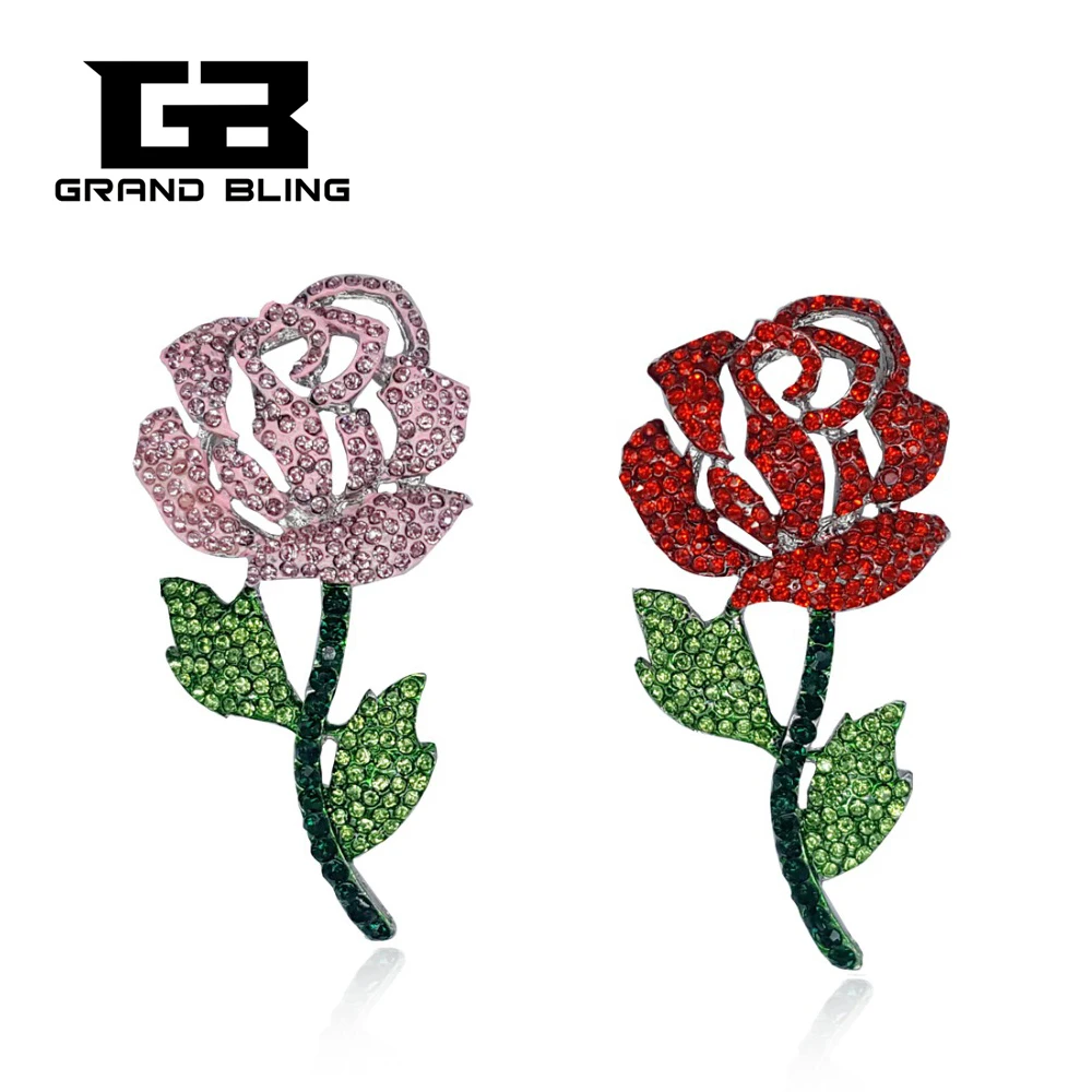 

Trendy Rhinestone Rose Brooch for Women's Wedding Accessories