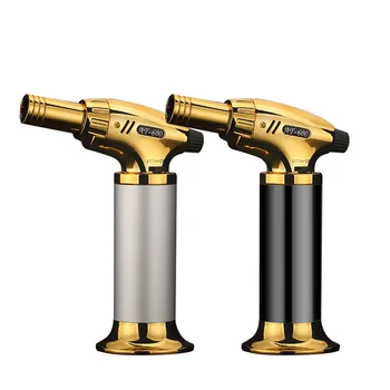 

Outdoor Windproof Lighter Cigar Torch Turbo Lighter Jet Butane Gas Cigarette 1300 C Spray Gun Metal Pipe Lighter for Kitchen BBQ