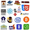 50 Pcs Java Internet JS Php Docker Bitcoin Html Cloud Programming Language APP Logo Funny Stickers for Laptop Car DIY Stickers ► Photo 2/6