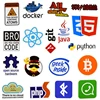 50 шт. Java интернет JS РП Docker Bitcoin html-облачное Программирование язык приложение Логотип Забавные наклейки для ноутбука автомобиля DIY наклейки ► Фото 2/6