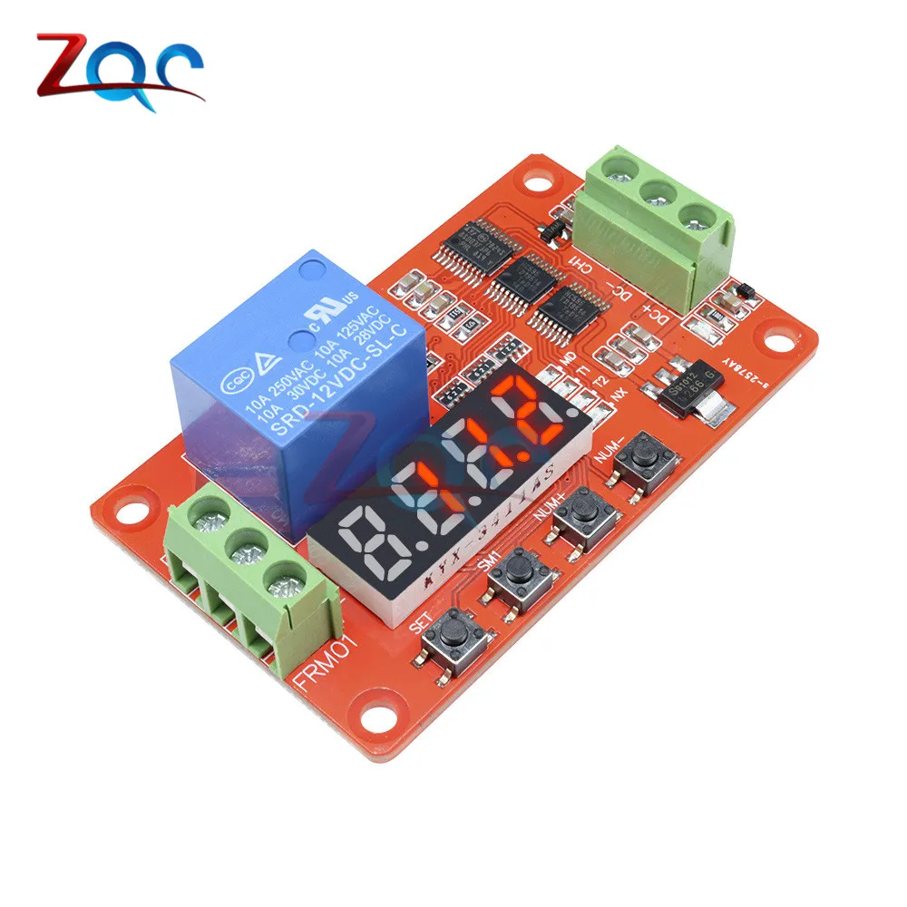 12V DC Многофункциональное реле с автоматическим замком задержка цикла ПЛК модуль