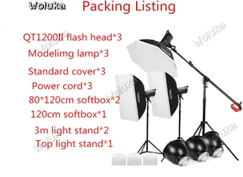 

Godox Quicker 1200WII three-lamp set professional Flash Studios Studio High Speed lamp 1 sec 10 Sheets CD50 T03