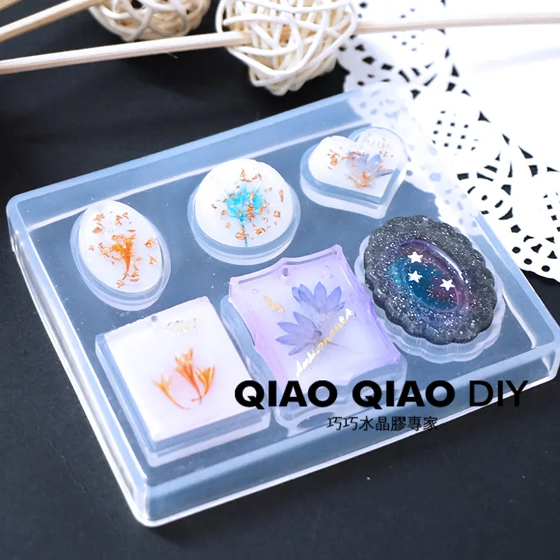 

1PC Frame Pendant Craft DIY Transparent UV Resin epoxy Silicone Combination Molds for DIY Making Finding Accessories Jewelry