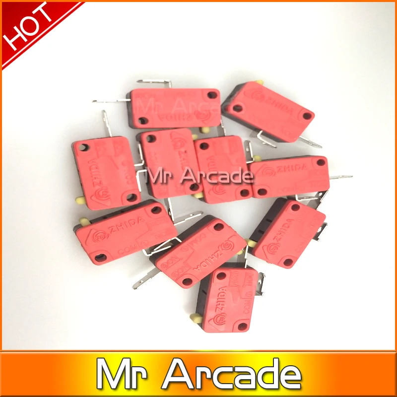 

100 pcs arcade microswitch for happ stype push buttons for chrome plated button for led button for arcade cabinet