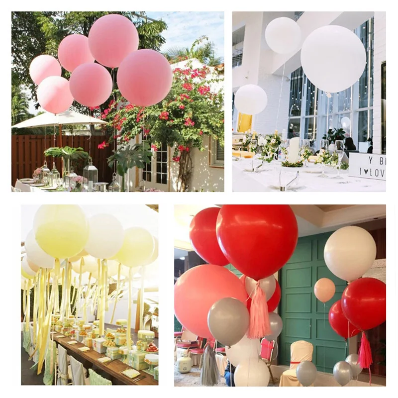 

1PCs 36 Inch Giant Latex Balloon Hydrogen Inflatable Round Latex Wedding Balloon Birthday Celebration Decoration Items