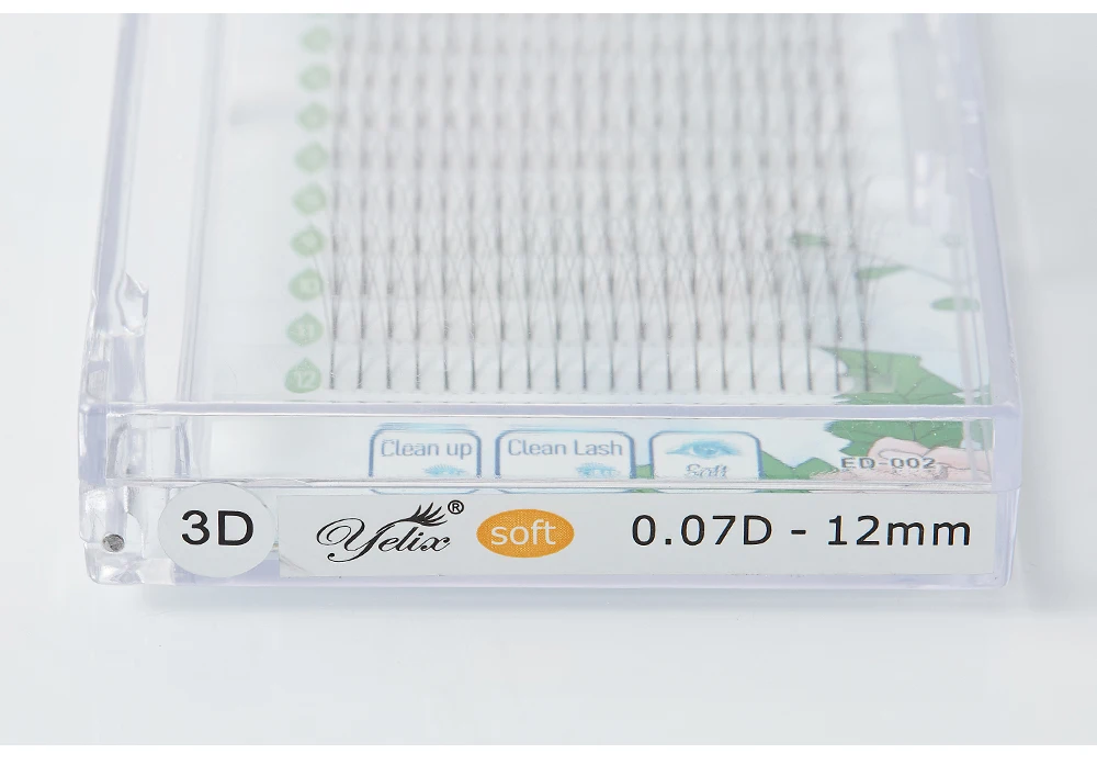Yelix 12Row предварительно сделанные объемные веера корейские ресницы пучки 2D-6D накладные ресницы Индивидуальные ресницы смешанные русские объемные ресницы