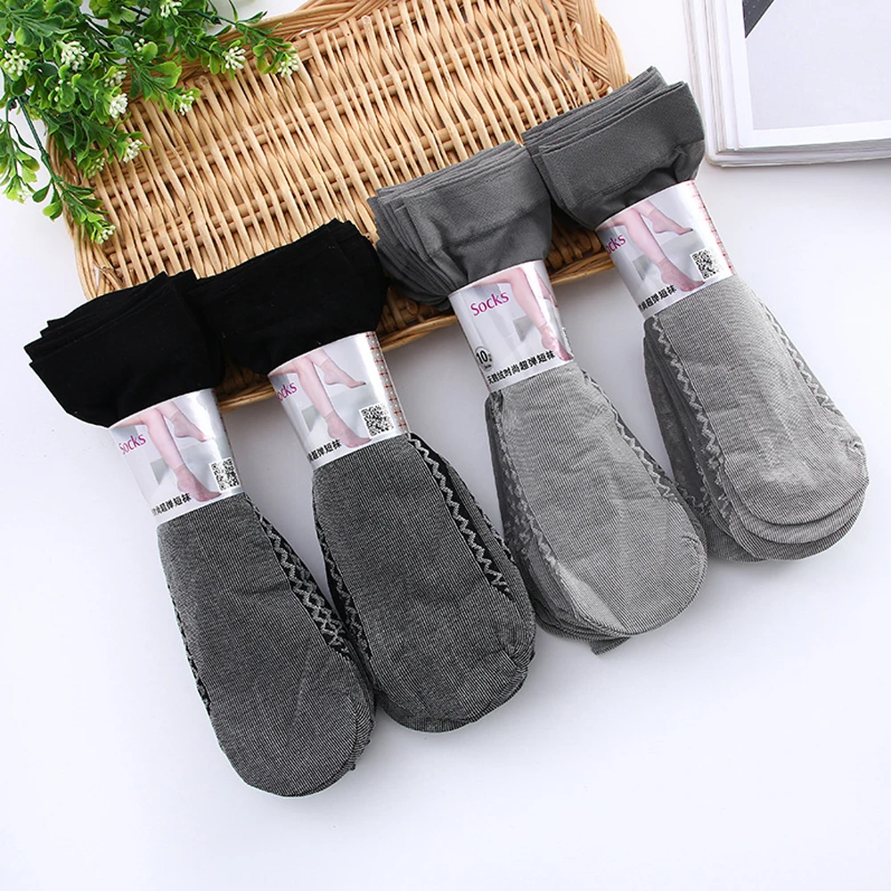 

High Quality Summer Thin Woman Socks Transparrent Socks Elastic Wear-Resistant Ice Silk Cool Lovely Women Short Socks