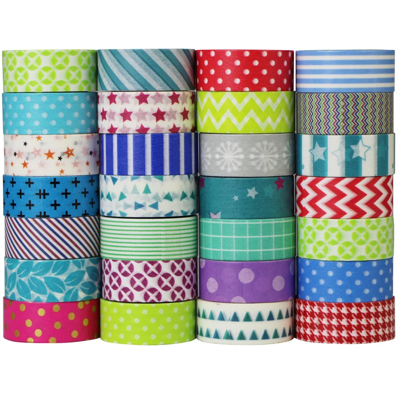 

10 Rolls Random Pattern Delivery Washi Tape Set Decoration Paper Masking Tapes Adhesive Tape DIY Scrapbook Sticker,15mm*5m