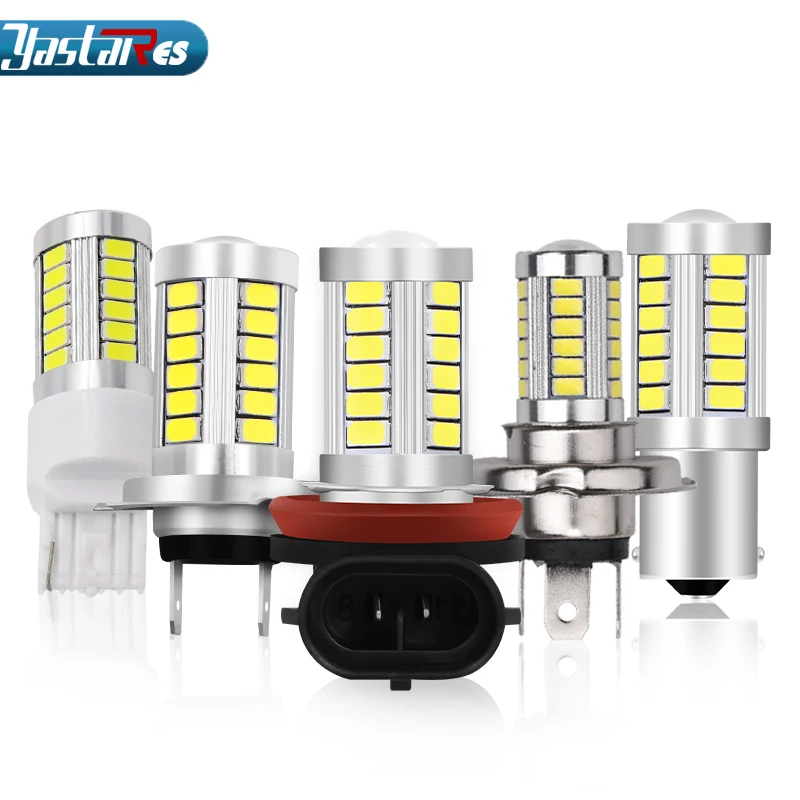 1X Car led H8 H11 9006 h4 h7 1156 1157 t20 7440 7443 5630 33SMD Fog Lamp Light Bulb Turning Parking Bulb 12V