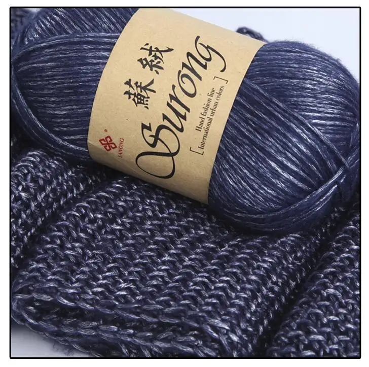 

TPRYN 5Pcs=500g Silk Cotton Knitting Yarn Crochet Needlework Thick Acrylic Thread Yarn Hand Knitting Scarf Sweater Dyed Laine