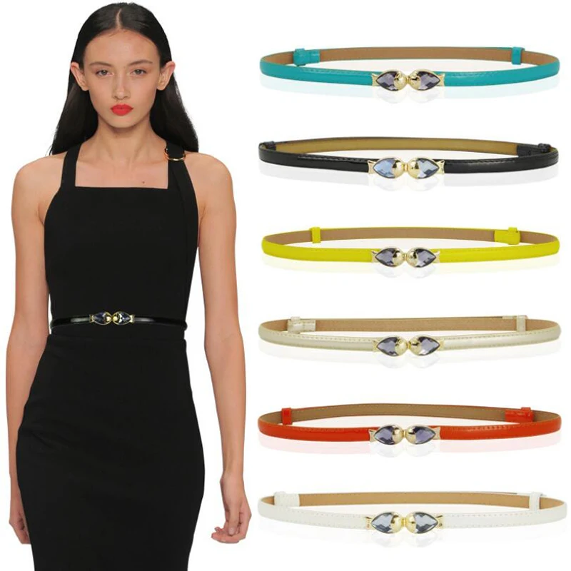 2017 New Female Belt PU Belts For Women Elegant Waistline Diamond Belt Body Sculpting Slender