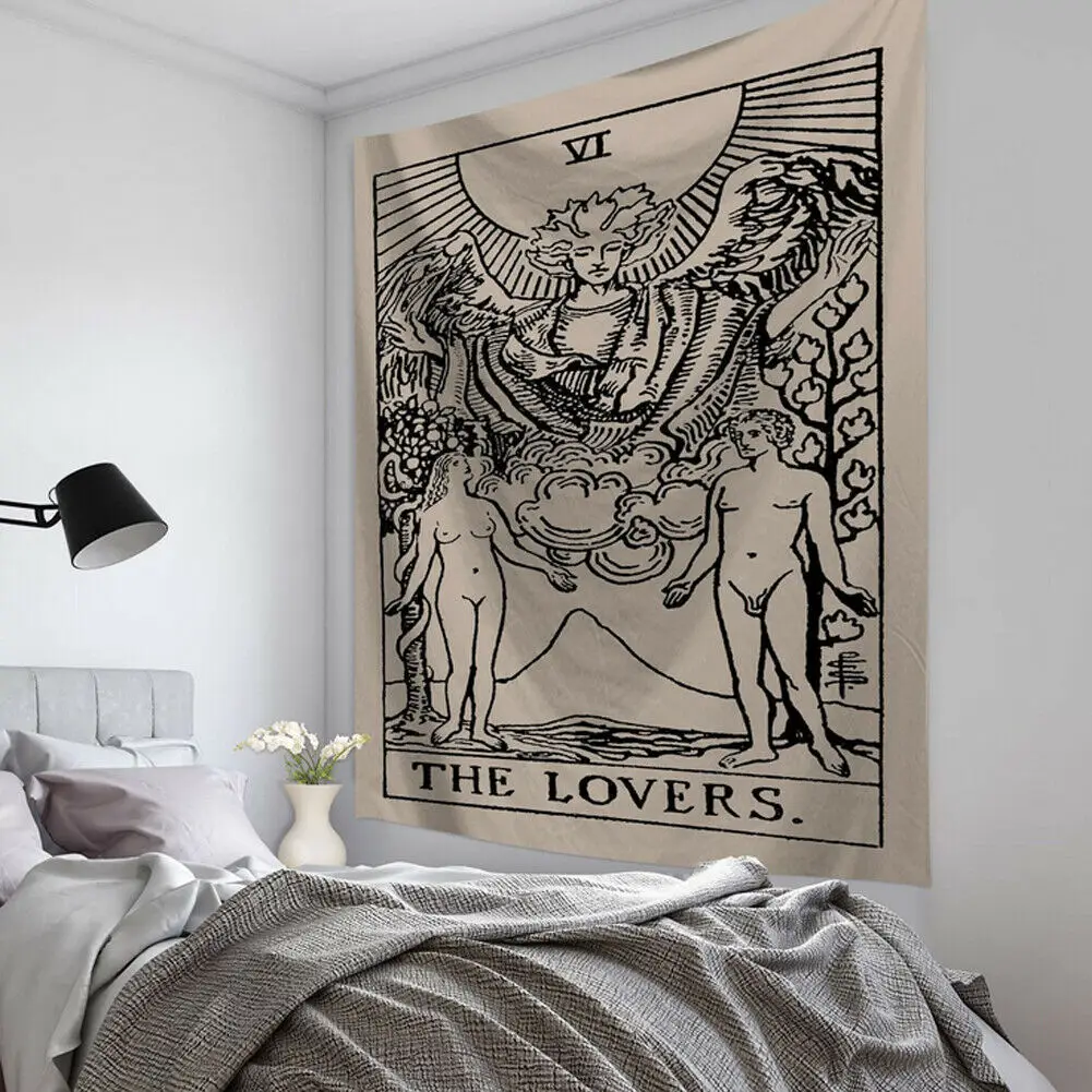 Гобелен настенный гобелен из полиэстера карты Таро узор Одеяло гобелен домашний декоративный 180X230 см - Color: 04