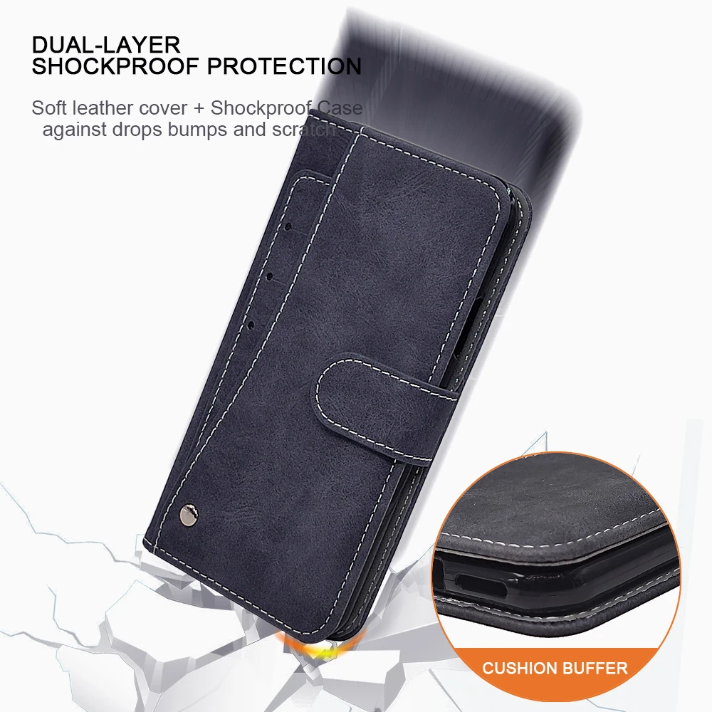 cute huawei phone cases Luxury Vintage Case For Huawei Honor 10i Case Flip Leather Silicone Wallet Cover For Huawei Honor 10 i Funda With Card Holder Huawei dustproof case