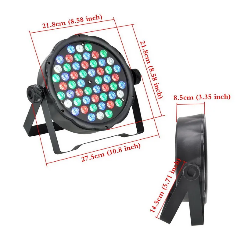 1 подсветка ПК Par Led DJ PAR 54x3 W LED свет 8CH RGBW 64 DMX512 сценическое праздничное шоу