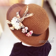 Cartoon child women’s parent-child sunbonnet rabbit bear beach cap female strawhat small fedoras
