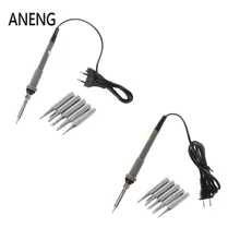 ANENG 60 Вт регулируемый Электрический температурный пистолет сварочный паяльник инструмент+ 5x ПАЯЛЬНЫЕ НАКОНЕЧНИКИ