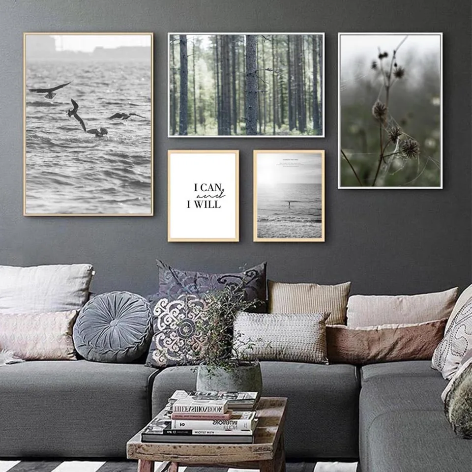Flor-mar-bosque-cita-paisaje-pared-arte-lienzo-pintura-cartel-n-rdico-e-impresiones-pared-imagen (2)