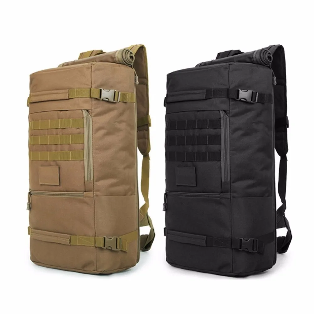 60L Large Capacity Outdoor Backpack Multifunctional Sports Tactical Bag Unisex Hiking Climbing Oxford Cloth Knapsack