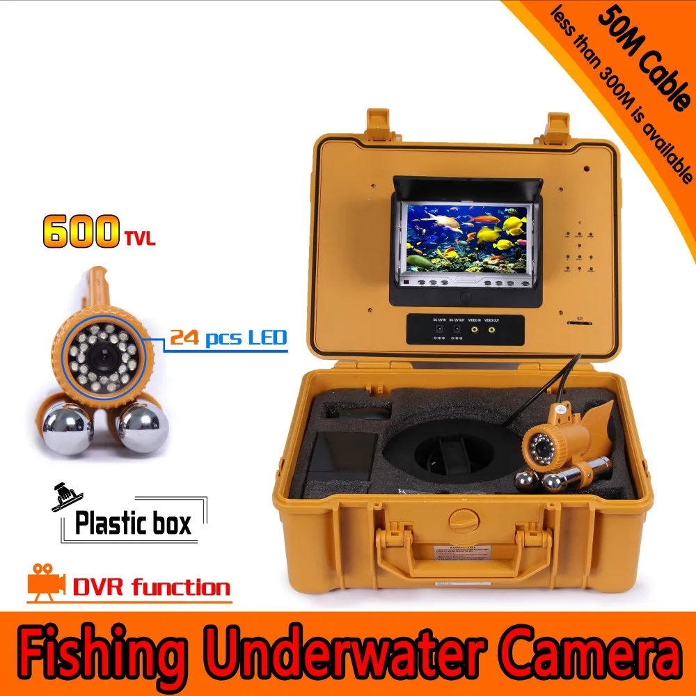 Underwater Fishing Camera Kit with 50Meters Depth Dual Lead Bar & 7Inch Monitor with DVR Built