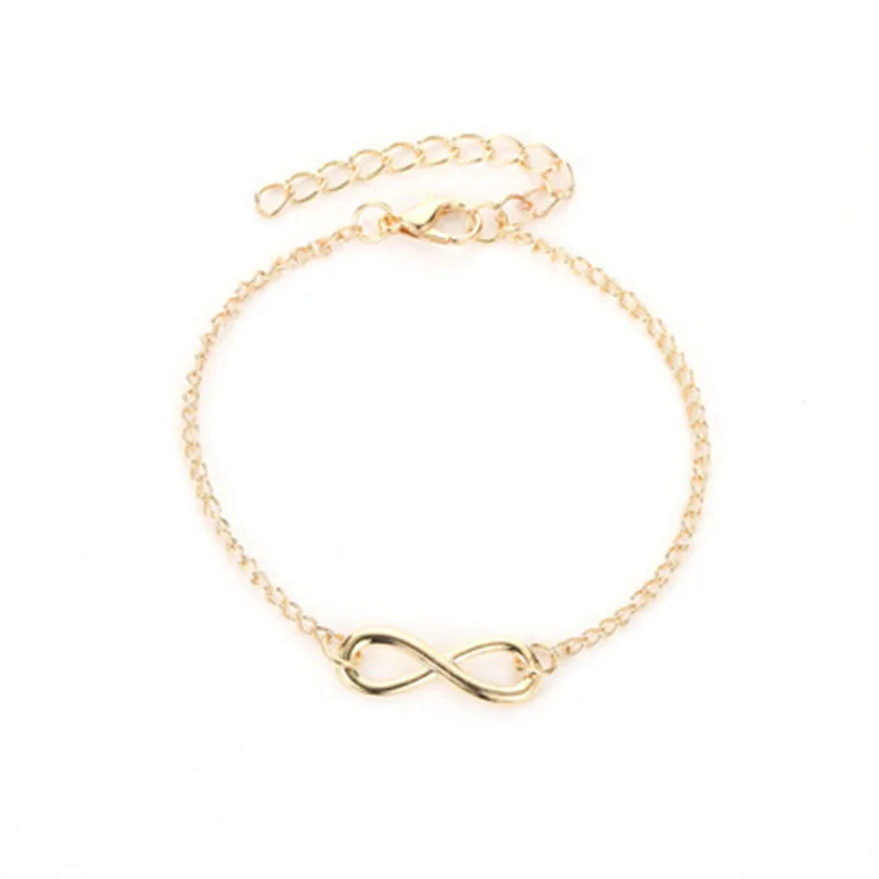 

2019 New Fashion Jewelry Simple Retro Lucky Number 8 Characters Personality Metal Cross Opening Bracelet For Momen Gift WD126