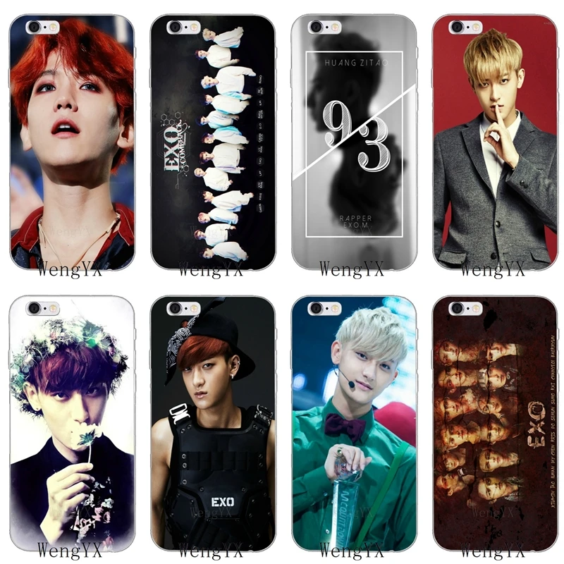 

design Korea kpop EXO group TAO Slim silicone Soft phone case For iPhone 4 4s 5 5s 5c SE 6 6s plus 7 7plus 8 8plus X