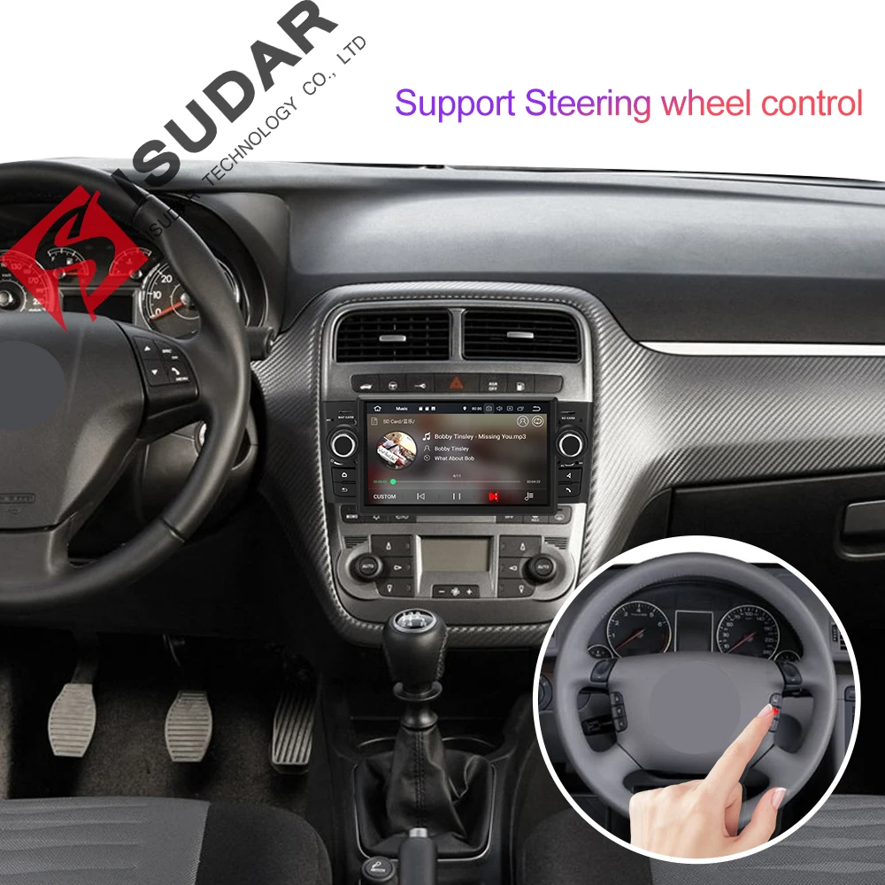 Excellent Isudar Car Multimedia player GPS Android 9 Car Radio 1 Din DVD Automotivo For Fiat/Grande/Punto/Linea 2007-2012 Radio FM DSP 3
