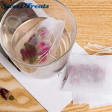 Подсластники 100 шт/партия чайные пакеты 5,5x7 см пустые ароматизированные чайные пакеты с струной заживления уплотнения фильтровальной бумаги для травяной листовой чай