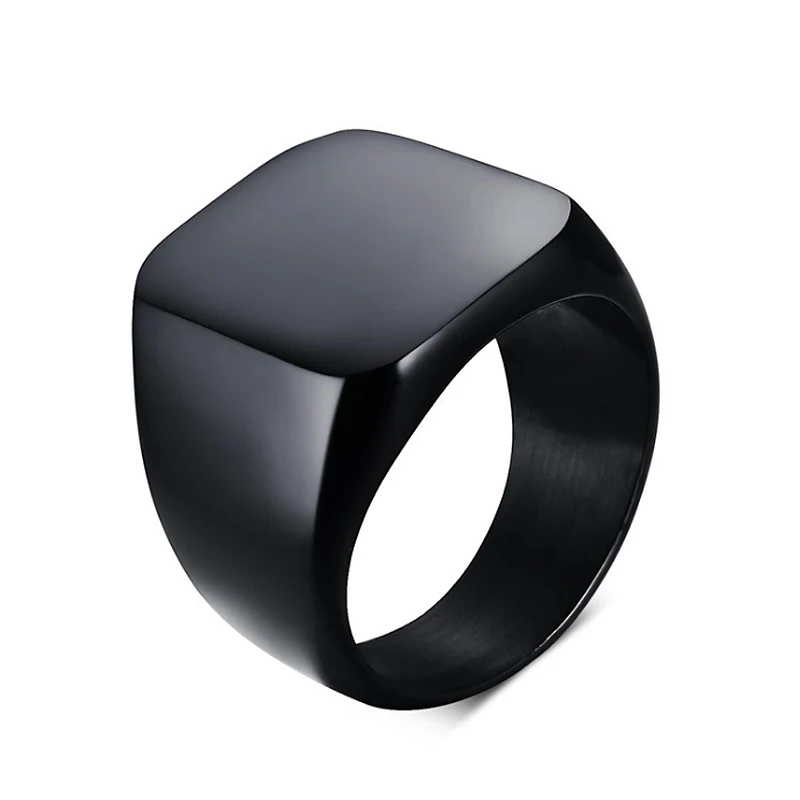 Кольца черного золота из нержавеющей стали, Крутое модное большое кольцо для мужчин, вечерние ювелирные изделия, подарок для мужчин на день рождения