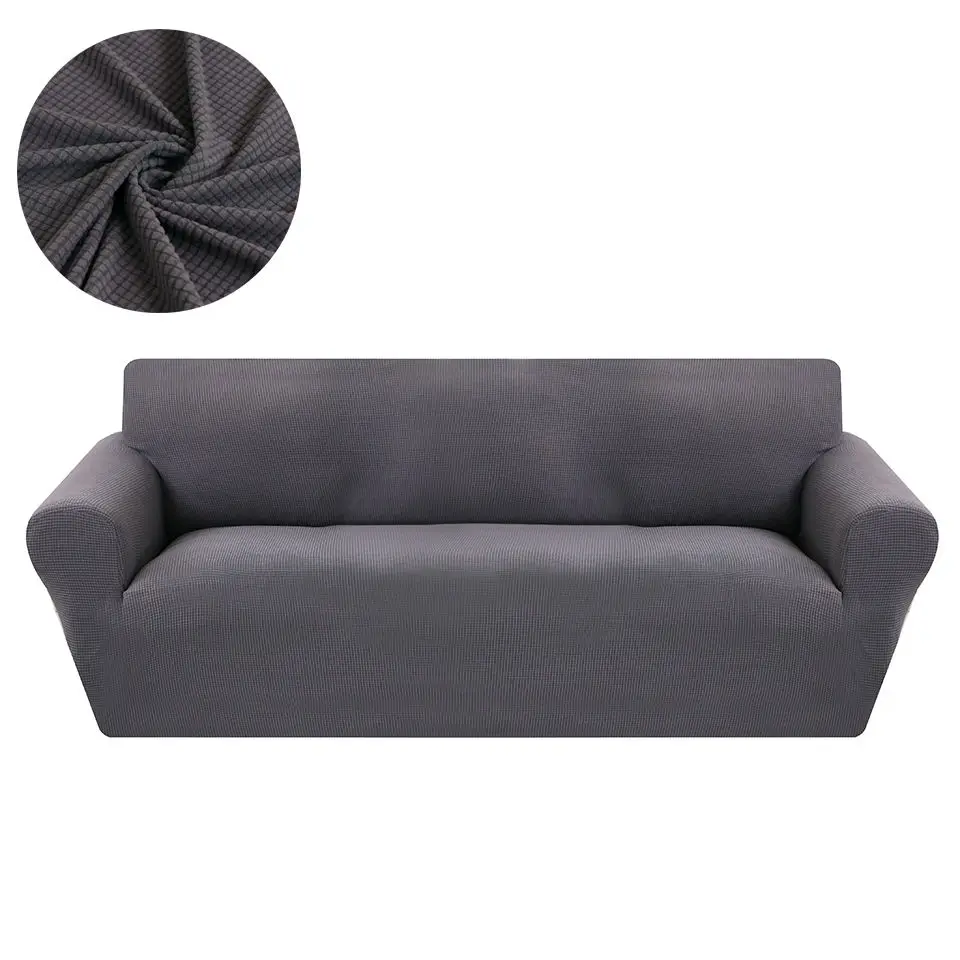 Флисовый универсальный чехол для дивана, евро Чехлы для дивана для гостиной, эластичный чехол для секционного дивана, растягивающийся чехол для дивана - Цвет: Silver grey
