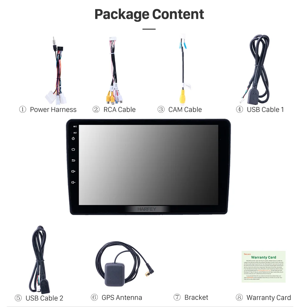 Top Harfey Android 8.1 9 inch car GPS Radio for Toyota Vios 2002 with Bluetooth USB WIFI support Carplay SWC Rear camera OBD2 DAB+ 15