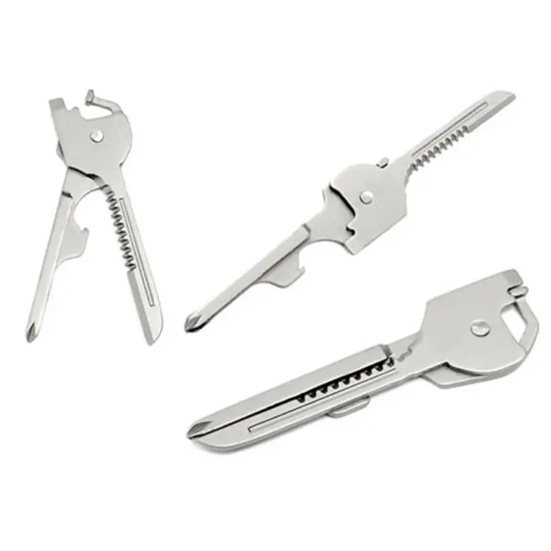 

6 in 1 Pocket EDC Keychain Survival Cutter Multifunctional Tools drop shipping