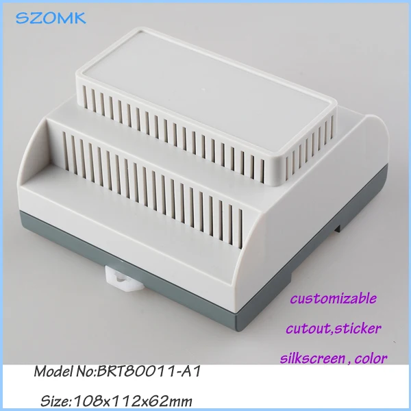

free shipping plastic box enclosure (1 pcs) 108*112*62mm switch box distrubition enclosure szomk din rail box 2014 new