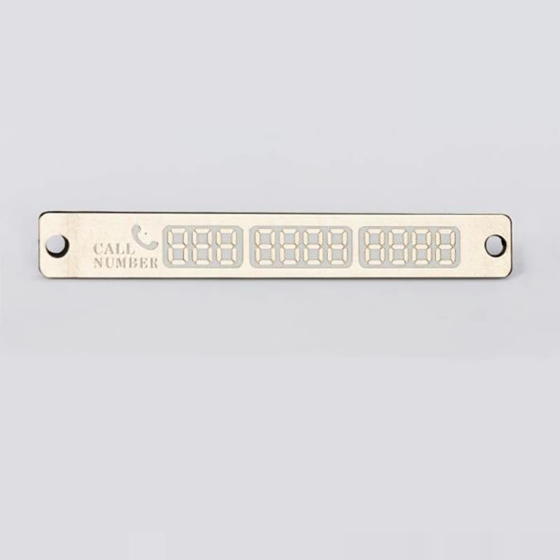 

Car Parking Card Auto Phone Number Parking Card Stop sign Silver Gold ABS 1 pc universal for Suzuki BMW SUV VW Golf Mazdaz Cx 6