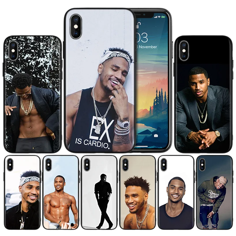 

Trey Songz Soft Black Silicone Case Cover for iPhone 7 8 XS Max XR X 6 6S 5 5C 5S SE Plus Back Protective
