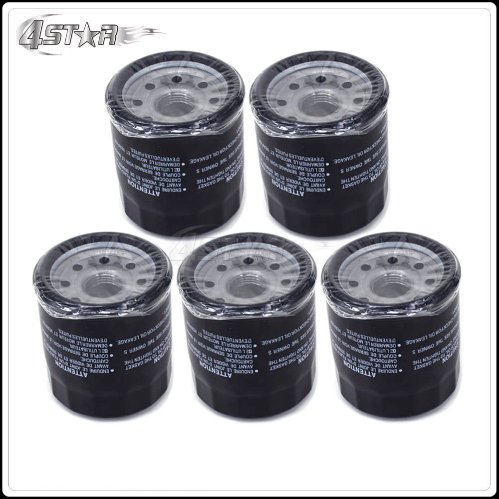 5pcs Oil Filter For GW250 GSF600 GSXR600 1100 GSX600 DL650 1000 GSF650