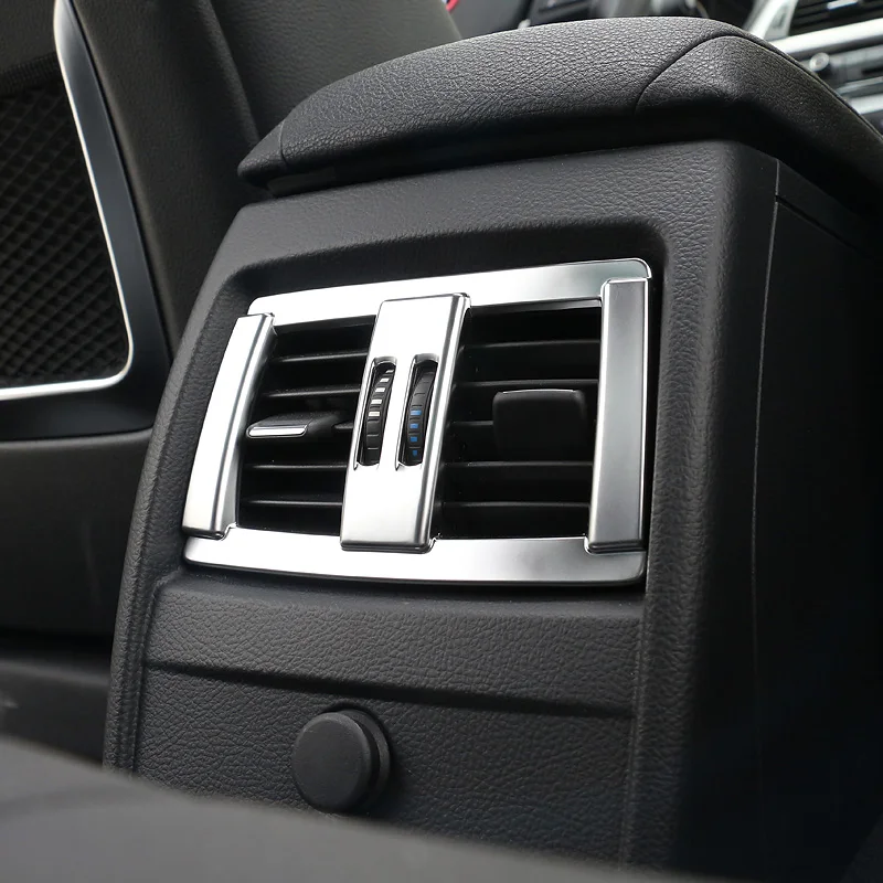Rear Seat Air Conditioning Vents Decoration Frame Cover Trim Stickers