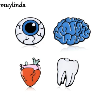 

Muylinda Medical Brooch Badge For Clothes Hyperbole Lapel Pin Cartoon Body Brooch Button Pins Denim Pin Jewelry Decoration