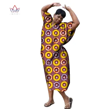 

2017 African Dresses for Women Long Casual Dress Plus Size Bazin Riche 6XL Dashiki Print African Women Loose Clothing BRW WY1825