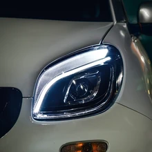 car styling For BENZ smart headlights angel eyes 2015-2018 For BENZ smart LED light bar Q5 bi xenon lens LED Bulb projector car styling For BENZ smart headlights angel eyes 2015-2018 For BENZ smart LED light bar Q5 bi xenon lens LED Bulb projector