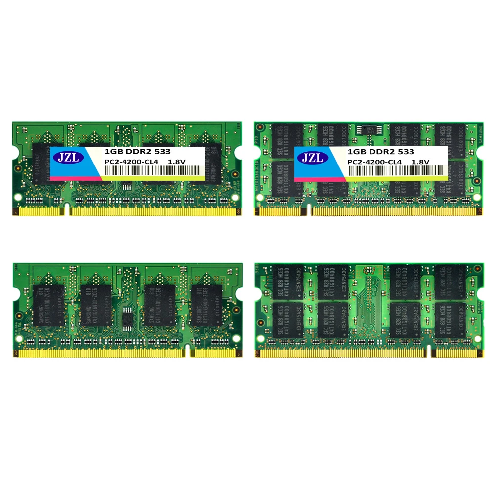 JZL ноутбук оперативная память SODIMM PC2-4200 DDR2 533 МГц 200PIN 1 ГБ/PC2 4200 DDR 2 533 МГц 200 PIN 1,8 в CL4 ноутбук компьютер SD ram