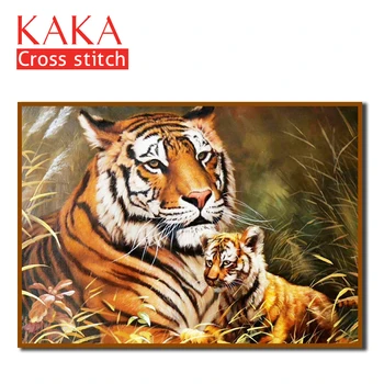 

Cross stitch kits,Embroidery needlework sets with printed pattern,11CT canvas for Home Decor Painting,Animals Full NCKA015