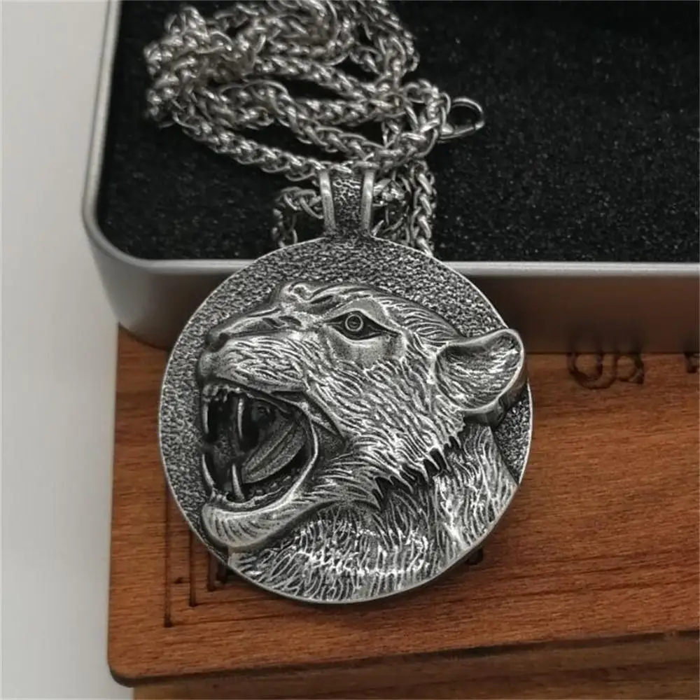 3D подвеска в виде волчьей головы ожерелье талисман viking языческие украшения vintage