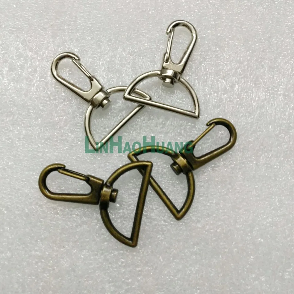 50pcs/lot 25mm 1inch Alloy Swivel Clasps Snap Key Hooks Diy Key Chain