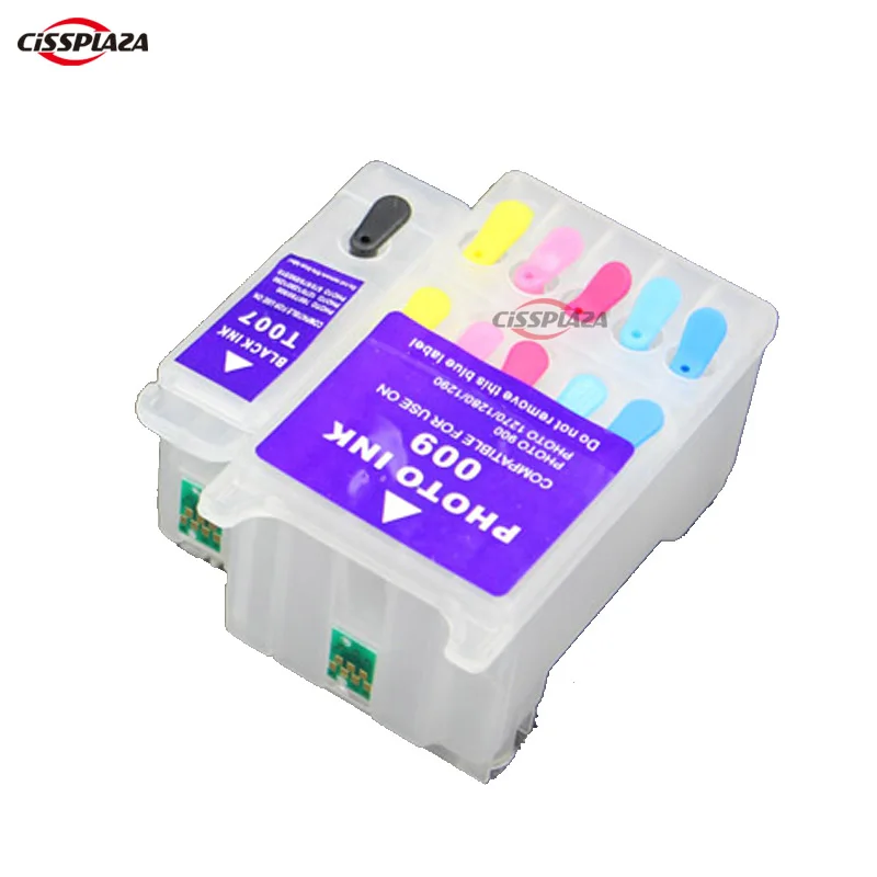 CISSPLAZA T007 T009 совместимый многоразовый чернильный картридж для epson Photo 1270/1280/1290/900 с